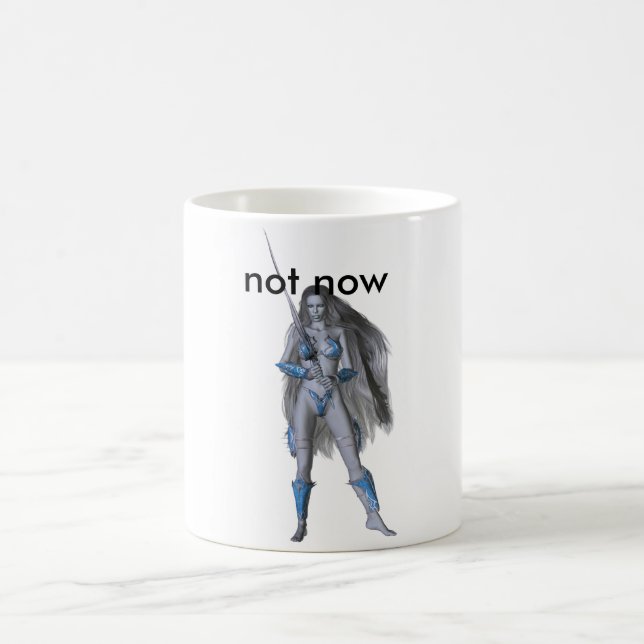 blauer Krieger, nicht jetzt Tasse (Mittel)
