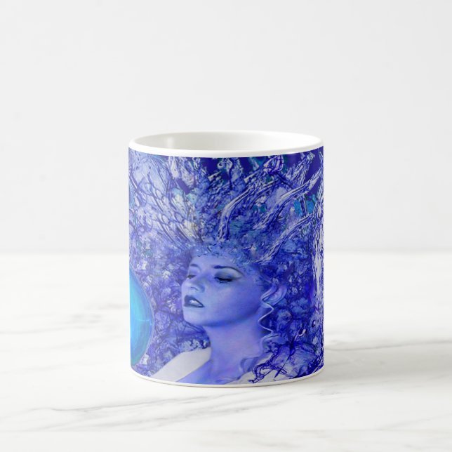 Blauer Kristall Tasse (Mittel)