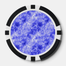 Blauer Krummling Textur Pokerchips