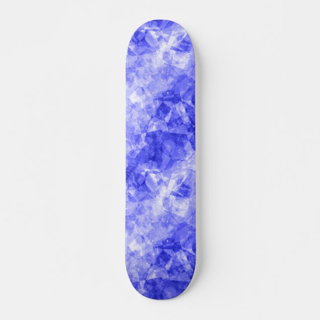 Blauer Krummling Textur Skateboard (Vorne)