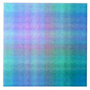 Blauer Kubismus abstraktes Muster Fliese