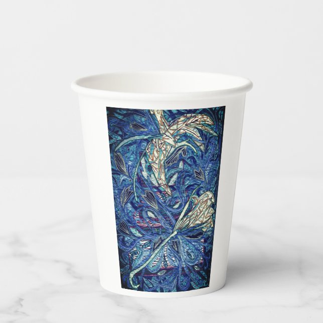Blauer Kuchen Pappbecher (Rückseite)