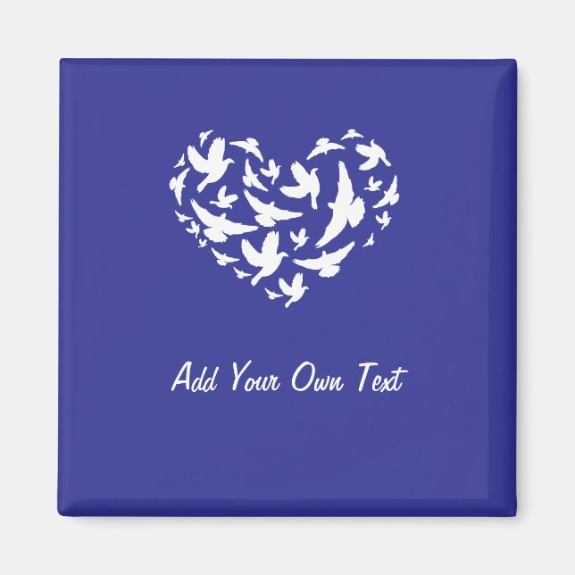 Blauer Kühlschrankmagnet hinzufügen und anpassen Magnet (Vorne)