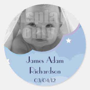 Blauer kundengerechter Aufkleber