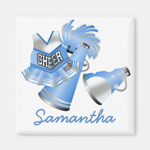 Blauer kundenspezifischer Cheerleader-Magnet Magnet