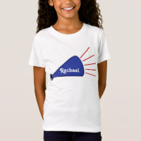 Blauer kundenspezifischer Megaphon-Cheerleader-T -