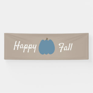 Blauer Kürbis Glücklicher Herbst Braun Banner