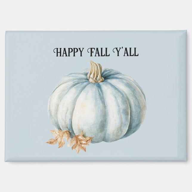 Blauer Kürbis Glücklicher Herbst euch allen Magnet (Vorderseite)