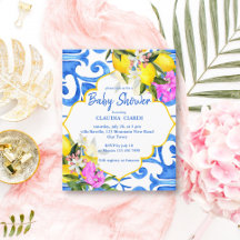 Blauer Lachs Baby Dusche Budget