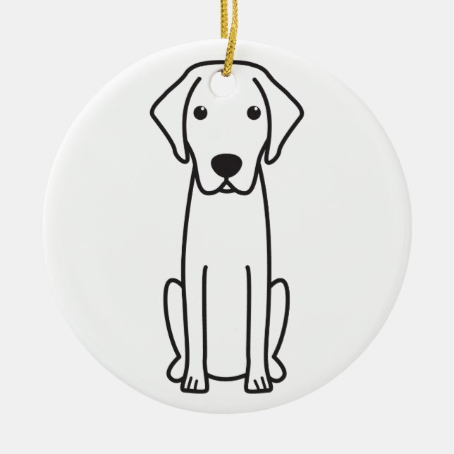 Blauer Lacy HundeCartoon Keramik Ornament (Vorne)