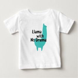 Blauer Lama-Baby-T - Shirt