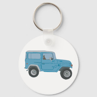 Blauer Land Cruiser Schlüsselanhänger
