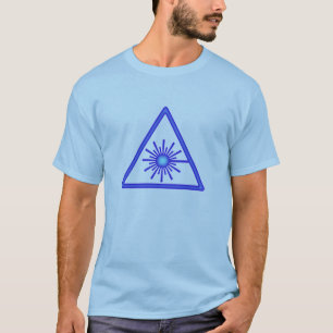 Blauer Laser-Symbol-T - Shirt