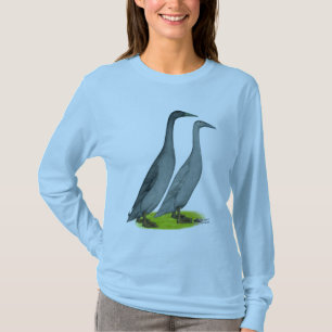 Blauer Läufer-Enten T-Shirt