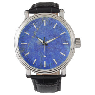 Blauer Lazurite Edelstein Armbanduhr