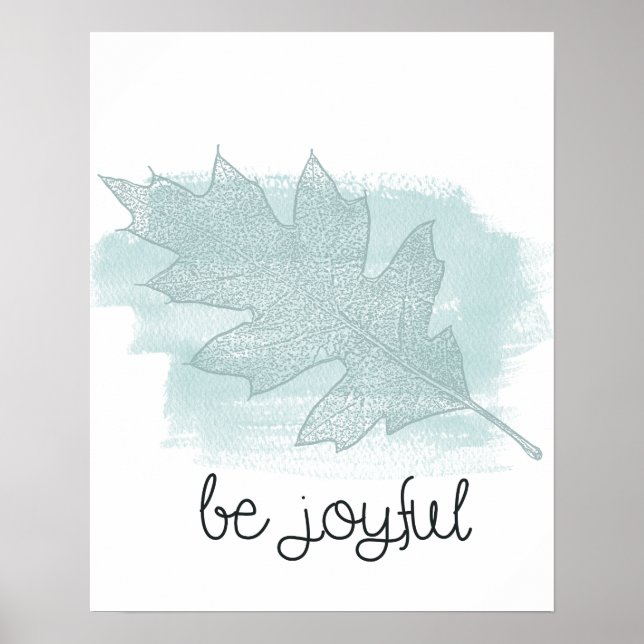 Blauer Leaf Poster (Vorne)