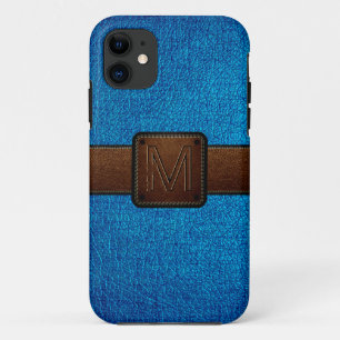 Blauer Lederlook braun Case-Mate iPhone Hülle