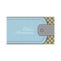 Blauer Lederlook und Muster gelb modern