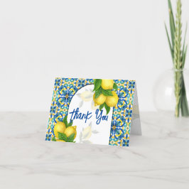 Blauer Lemon Amalfi Positano Italienisch Dankeskarte
