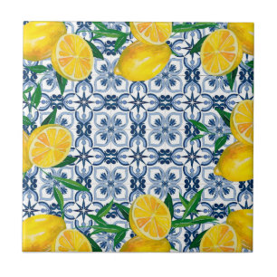Blauer Lemon Fliese