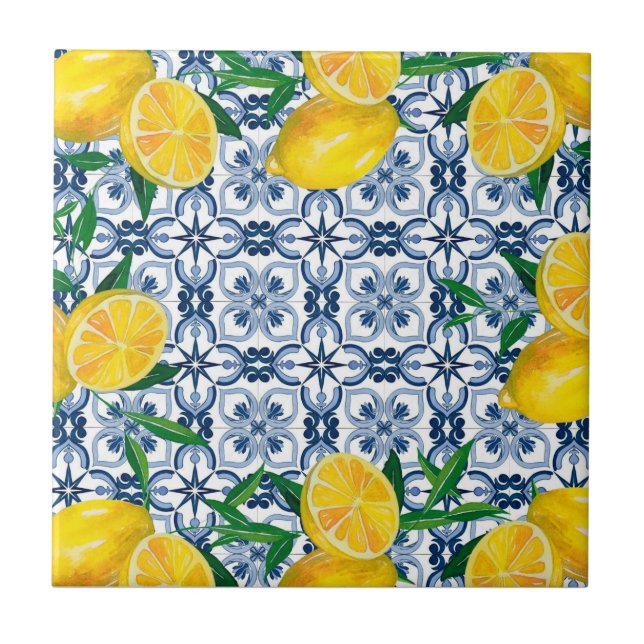 Blauer Lemon Fliese (Vorderseite)