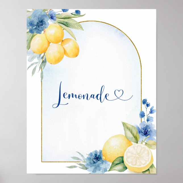 Blauer Lemon Hauptpresse Lemonade Poster (Vorne)