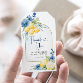 Blauer Lemon Main Squeeze Brautparty Geschenkanhänger