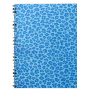 Blauer Leopard-Druck-gewundenes Notizbuch Notizblock