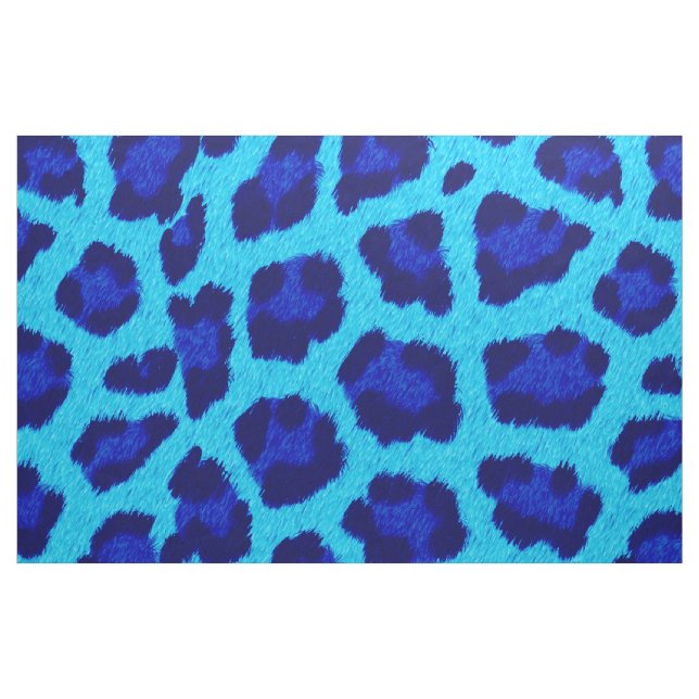 Blauer Leopard Druckmuster Stoff (Fat Quarter (45,7 x 55,9 cm))