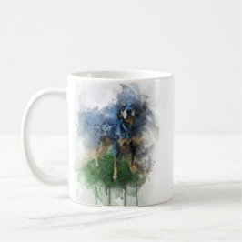 Blauer Leopard Katahoula Hund in Aquarellfarben-Ta Kaffeetasse
