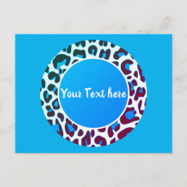Blauer Leopard-Muster für Tierdruckmuster Postkarte