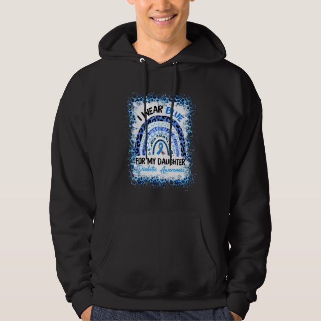 Blauer Leopard Regenbogen Blauer Schleim Diabetes  Hoodie (Vorderseite)