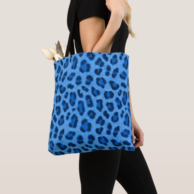 Blauer Leopard Tierdruckmuster (Von Nahem)