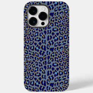 Blauer Leopardendruck Case-Mate iPhone 14 Pro Max Hülle