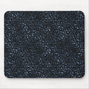Blauer Leopardendruck Mousepad