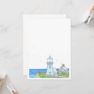 Blauer Leuchtturm Einladung