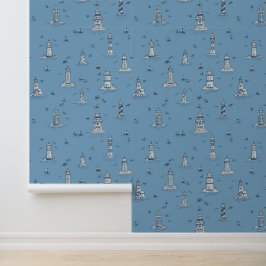 Blauer Leuchtturm Küsten-Toile Tapete