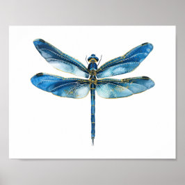 Blauer Libelle  Poster