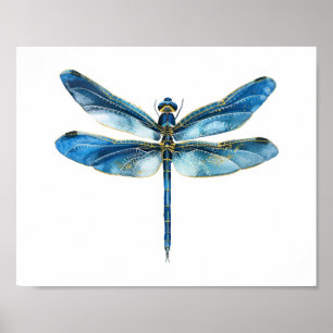 Blauer Libelle Poster