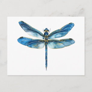 Blauer Libelle Postkarte
