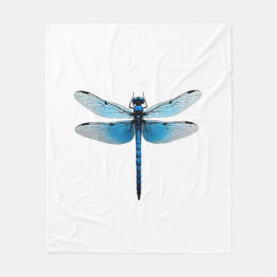 Blauer Libellen - Insekten-Wildtier-Tierliebhaber  Fleecedecke