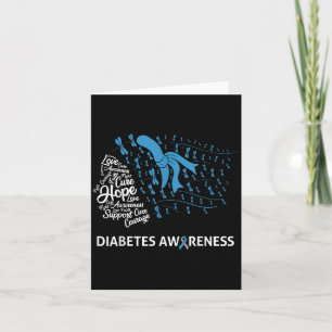 Blauer Libellen-Typ-1-Diabetes-Aufklärungstag Warr Karte