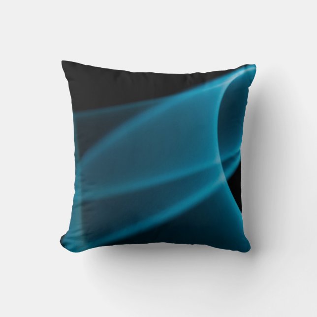 Blauer Lichtstrahl Kissen (Vorderseite)