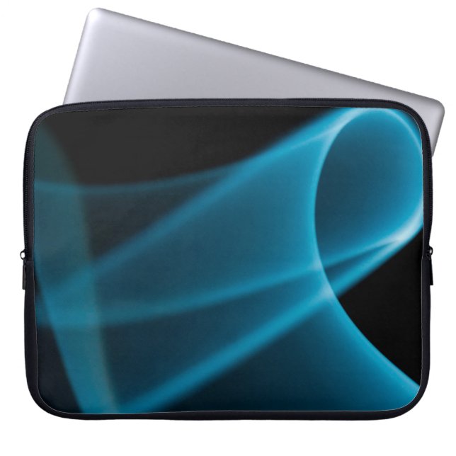 Blauer Lichtstrahl Laptopschutzhülle (Vorderseite)