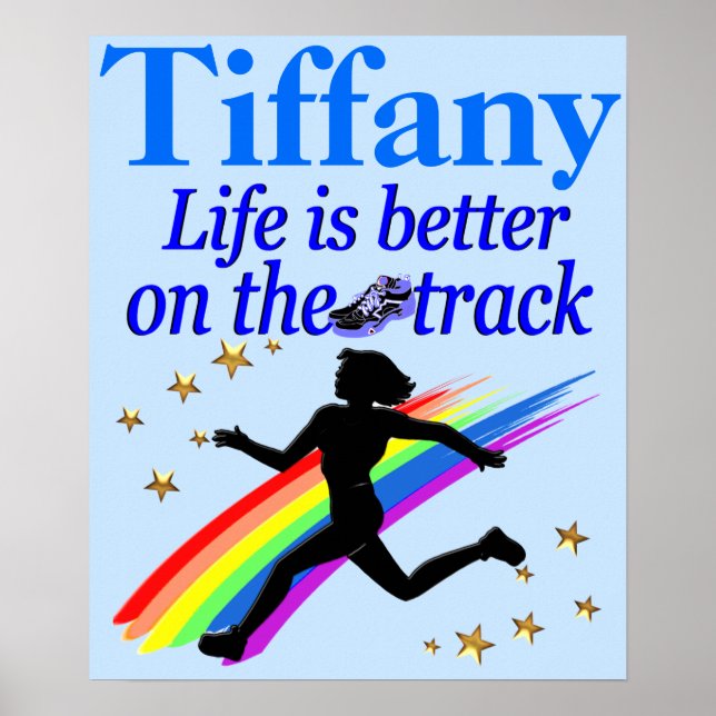 BLAUER LIFE IST BESSER AUF DER TRACK CUSTOM POSTER (Vorne)