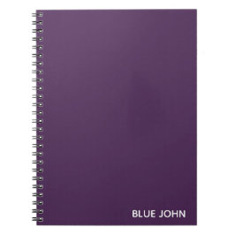 Blauer lila Farbname Johns Notizblock