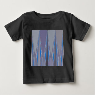 Blauer, Lila, grauer Zickzack Kunstdruck Baby T-shirt
