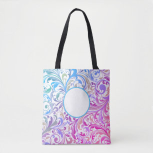 Blauer Lila Swirl individuell anpassbar farbenfroh