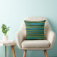 Blauer Limettengrün, schlichte Streifen Kissen (Chair)