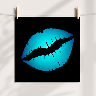 Blauer Lipstick Poster